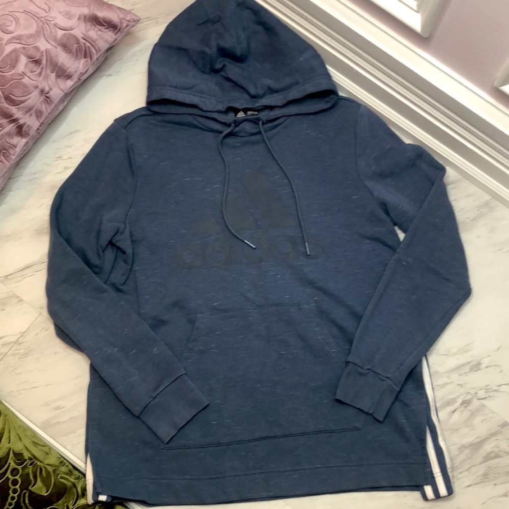 Adidas Hoodie with 3 stripe side slits, Women’s Medium
